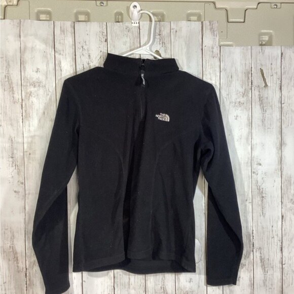 The North Face 1/4 zip Black Pullover Size m minimalist casual - Picture 2 of 4